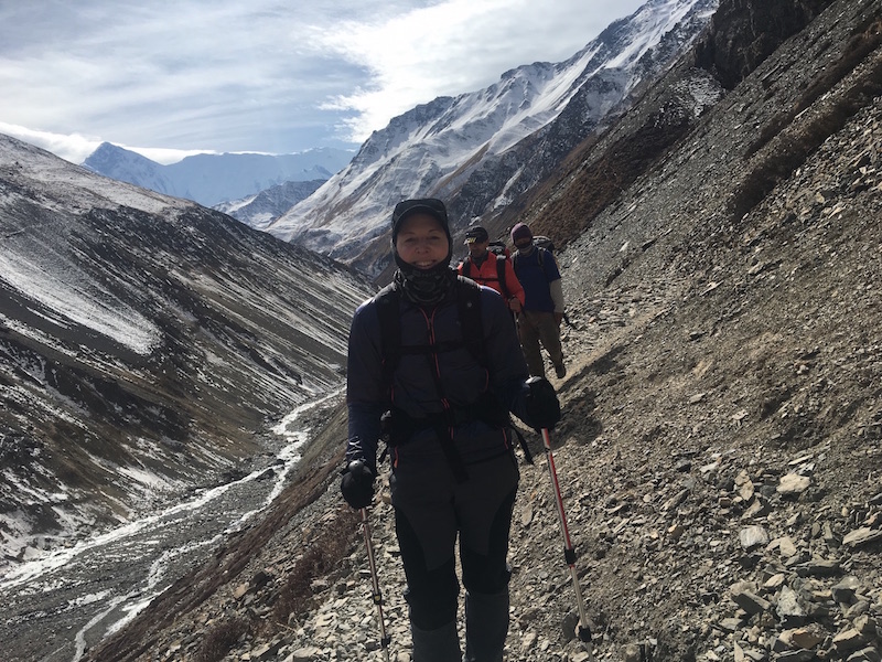 Hiking On the way - Annapurna Circuit Trekking