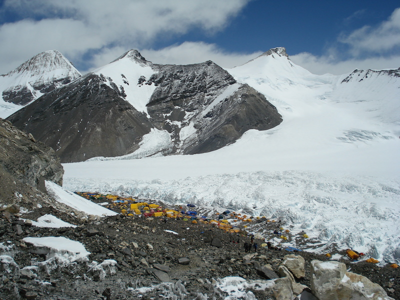 Advance base camp on North Everest