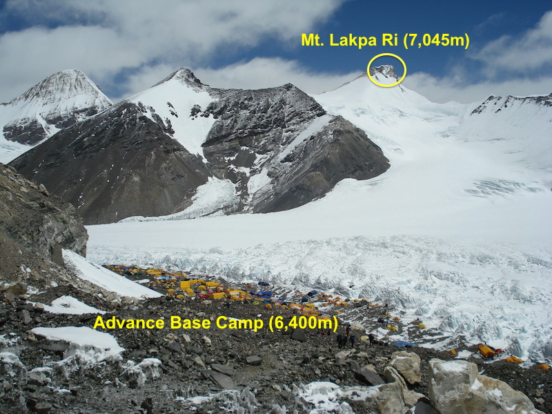 advance base camp Lhakpa Ri expedition 