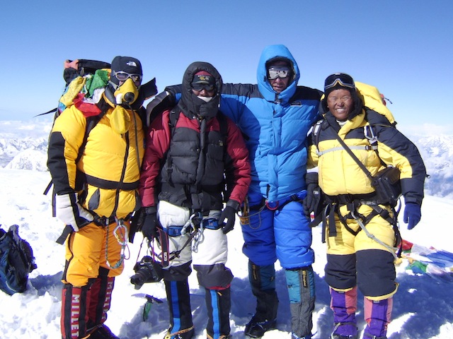 Dream Himalaya team on the summit of Mt Cho Oyu