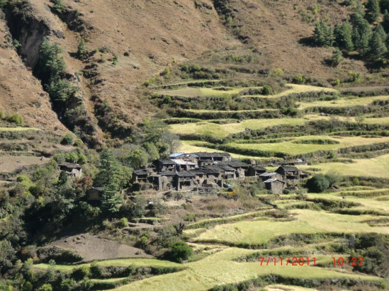 Village and farm - Manaslu Circuit Trekking