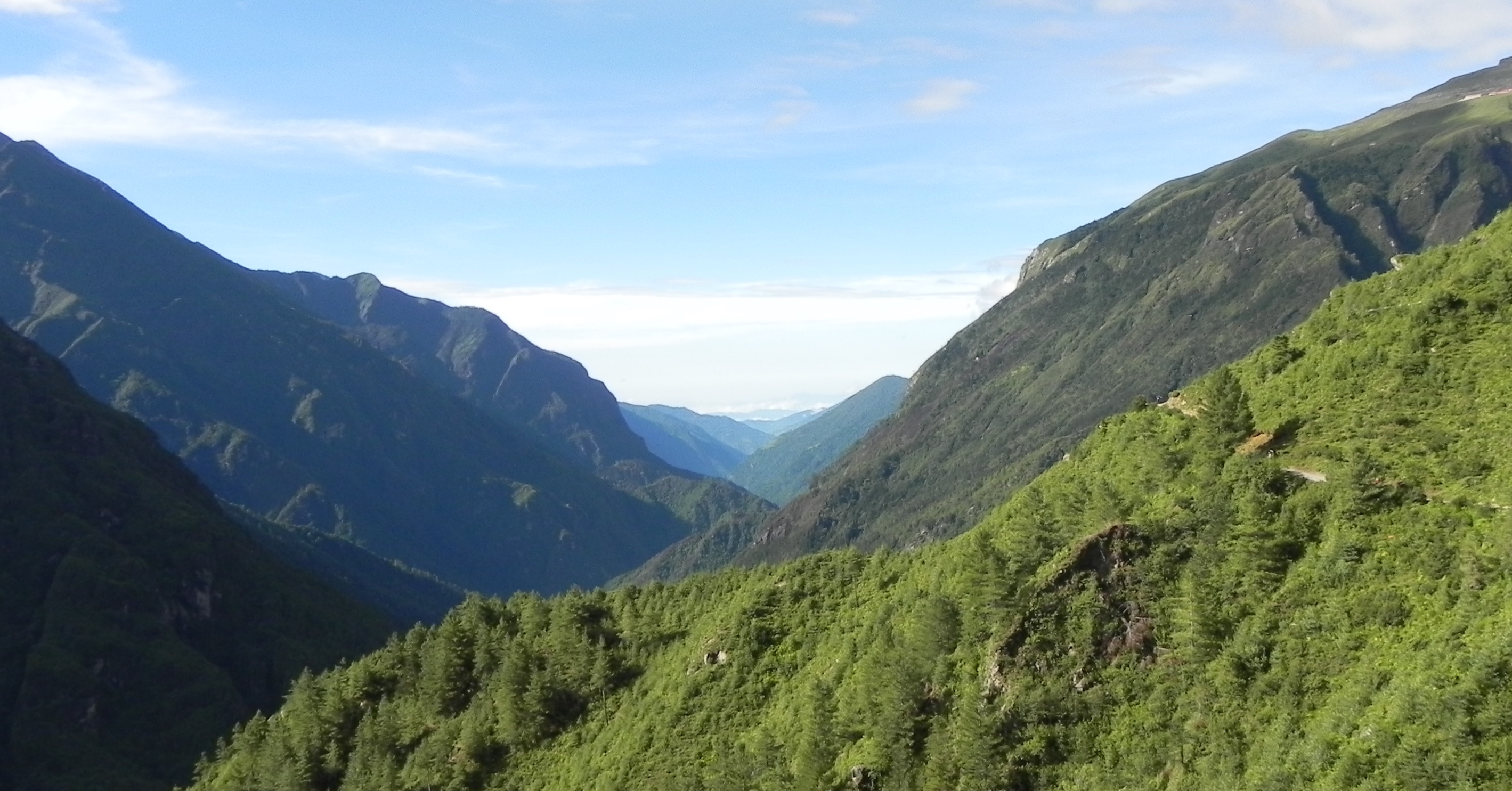 view towards Lukla valley 