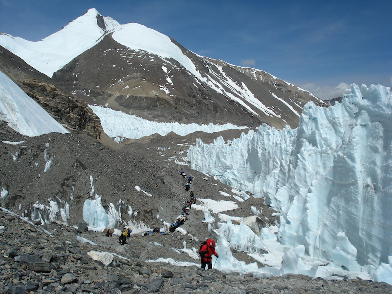 Walking to Advance base camp Mt Everest