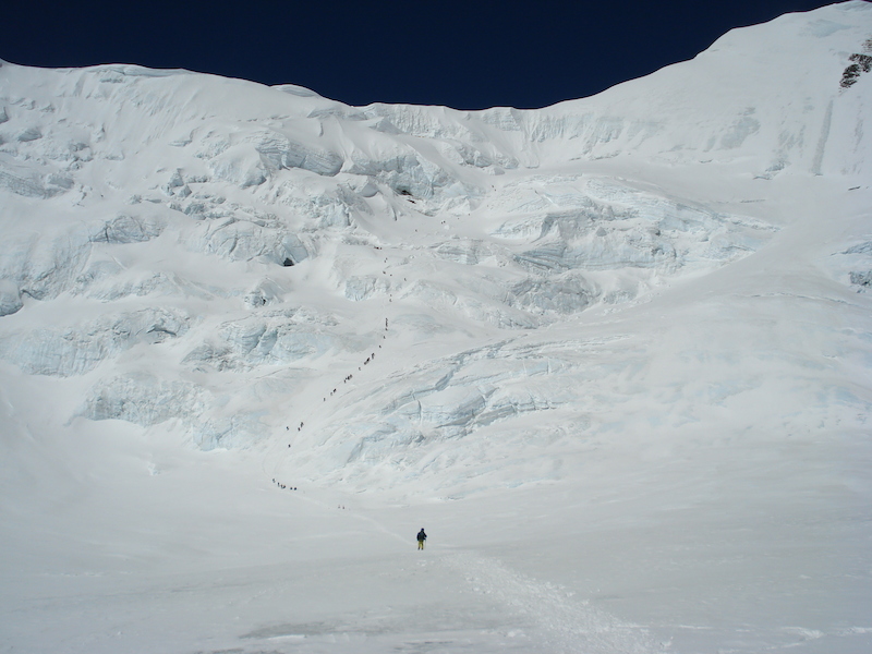 Climbing to North Col of Mt Everest North